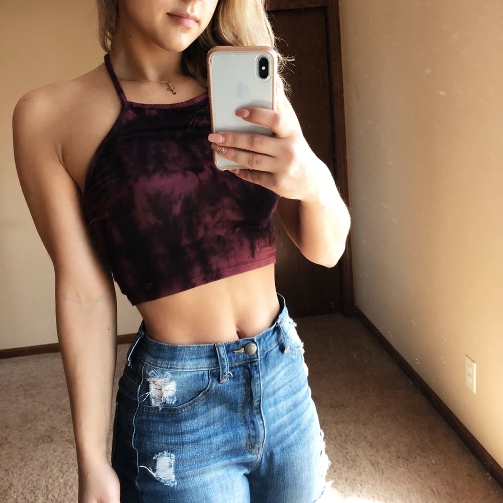PacSun Burgundy Crop Top